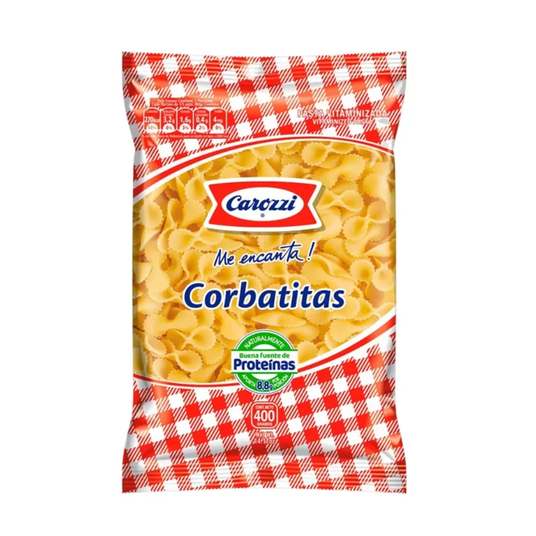 Fideos corbatas 400 gramos carozzi