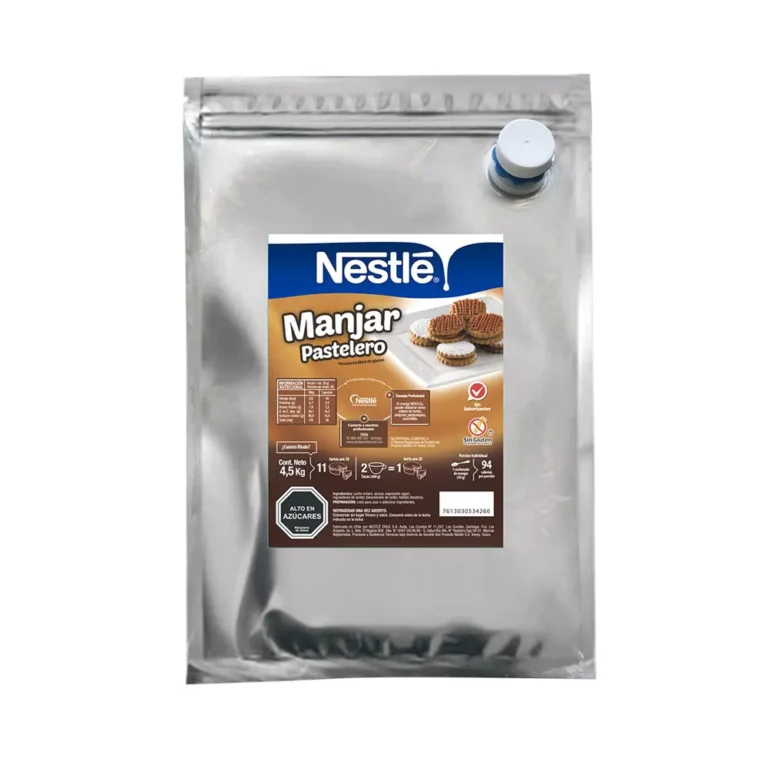 Manjar Nestle pastelero en bolsa 4.5 kilos