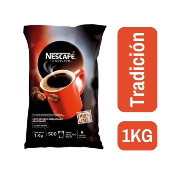 Nescafé bolsa 1 kilo x 4 unidades